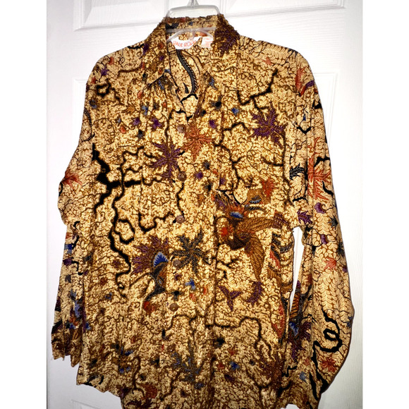 PAULL ROPP Men's Sz M Heavy Beaded Cotton button down Long Sleeve Shirt Vintage - Picture 10 of 16